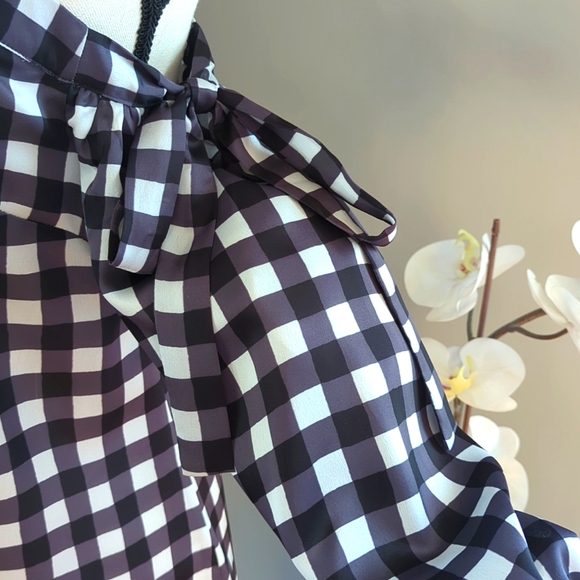 Banana Republic Long Sleeve Off Shoulder Plaid Tunic Top - Size XS - Picture 2 of 10